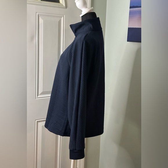 Women's Navy Quarter-Zip Sweater - Picture 4 of 5